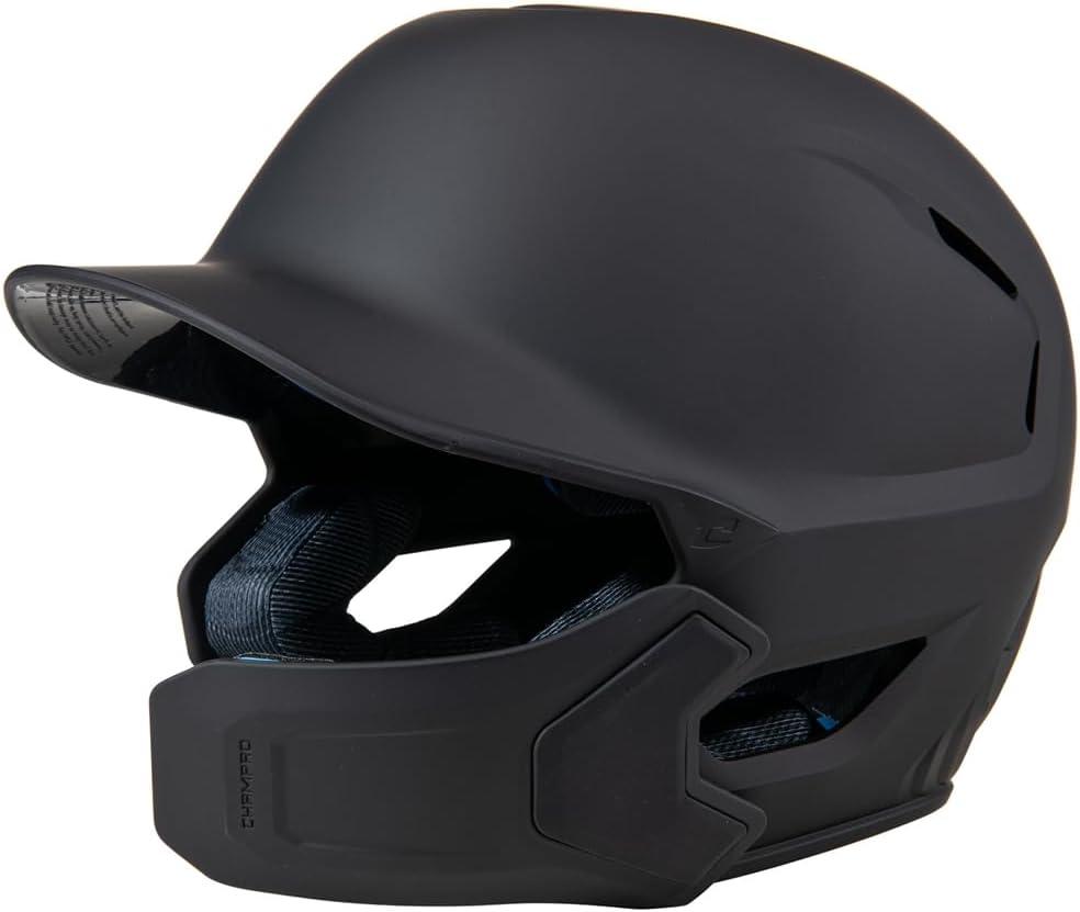 Champro HXE Matte Baseball Batting Helmet with Jaw Guard, Medium