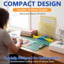 AceOrbit 2 Pack 12 Slot Quilting Rulers Rack Storage, Desktop Sewing Ruler Holder Organizer for Quilting and Sewing, Ideal for Home Office Desk Storage, Blue