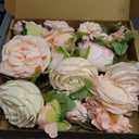 AGIRL Rose Artificial Flowers Combo Fake Flowers Pink Roses Silk Flowers with Stems for DIY Bridal Wedding Bouquets Centerpieces Arrangements Table Party Baby Shower Home Decor