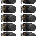Goldenwarm Matte Black Door Knobs Interior, Privacy Bedroom Door Knob with Lock, Black Interior Door Knobs Bathroom 10 Pack