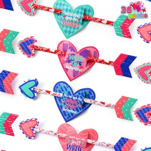 JOYIN 36 Pack Valentines Day Cupid's Arrow Pencil Set with Gift Cards, Party Favors for Classroom Exchange Prizes