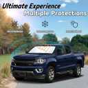 Windshield Sunshade for 2015-2022 Chevy Colorado Chevrolet Colorado | Car Front Window SunShade with 240T Sun Visor Protector Blocks UV Rays Heat Sun Shield Accessories