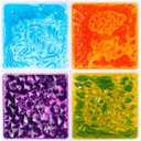 Sensory Floor Tiles, 4 Set Textured Play Mats Pads Tiles, 12" X 12" Crash Pads for Kids, Sensory Decorative Tiles with ASTM, BS EN71, CPSIA Certified (4-Color Assorted)