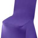VEVOR Chair Covers, Polyester Spandex Chair Cover, Stretch Slipcovers for Wedding Party Dining Banquet Flat-Front Chair Covers (Purple-a, 50PCS)