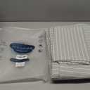 MooMee Striped Duvet Cover Set 100% Washed Cotton Linen Like Textured Breathable Durable Soft Comfy (Sage Green White Wide Stripes, Queen 90"x90")