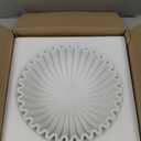 OAKOA Large Decorative Bowl - White Decorative Bowls for Home Decor - Organic Modern Home Decor Bowl - Concrete Ruffle Bowl Decor - Fluted Bowl - Scalloped Bowl