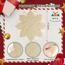 Christmas Placemats Set of 6 Christmas Decorations Indoor Round Placemats for Winter Holiday Party Kitchen Dinning Decorations