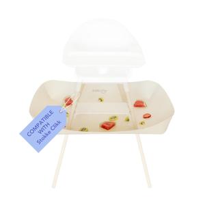 CATCHY -Food Catcher-Compatible with Stokke Clikk High Chair +11 Other High Chairs-Highchair Sold Separately-Baby & Toddler Food & Mess Catcher-Premium Linen Inspired -Under High Chair Accessory (Sandstone)