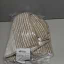 BSICPRO Bathroom Rugs Sets 3 Piece, Toilet Rugs U-Shaped Contour Bath Mat Set, Striped Absorbent Non Slip Chenille Shower Mat, Light Taupe