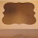 CHERRY 15-Pack 10"x10"x3"Brown Bakery Boxes with PVC Window for Pie and Cookies Boxes Small Natural Kraft Paper Box 10x10x3inch Pack of 15