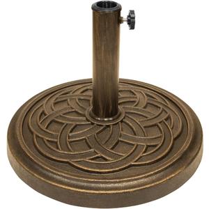 UBP18181-BR 18-Inch Cast Stone Umbrella Base, Made from Rust Free Composite Materials, Bronze Powder Coated Finish