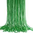 30 Pack Mardi Gras Beads Necklaces Bulk,Mardi Gras St Patricks Day Accessories Green Beads Necklace Party Favors,St Patricks Day Necklaces Party Supplies Mardi Gras Decor for Party,School Event,Home, Green