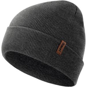 ROXUN Beanie for Men/Women Winter Hat Knit Cuffed Soft Warm Unisex Skull Stocking Cap (Gray)
