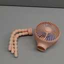 snawowo Mini Portable Baby stroller Fan, Auto Oscillating Battery Operated Personal Small Handheld Fan with Flexible Tripod, Rechargeable Clip On for Car Seat Crib Treadmill Travel Camping Pink