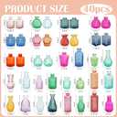 Glass Bud Vases in Bulk Small Mini Colorful Colored Vase for Flowers 40pc