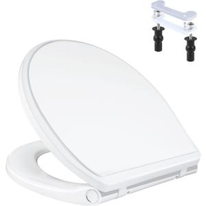 iFealClear Round Toilet Seat Compatible with Kohler, American Standard, TOTO, Slow Close Toilet Seat Cover with Non-Slip Bumpers, Never Loosen Toilet Bolt Hinge, One-Click to Quick Release, White iFealClear Round Toilet Seat Compatible with Kohler, American Standard, TOTO, Slow Close Toilet Seat Cover with Non-Slip Bumpers, Never Loosen Toilet Bolt Hinge, One-Click to Quick Release, White