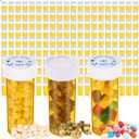 200 Pieces Empty Medicine Pill Bottles with Child Resistant Caps 6 Dram Plastic Prescription Bottles Orange Pill Container Small Medicine Bottles with Lids for Pharmacies, Doctors, and Labs, Hospitals