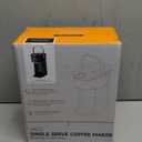 Single Serve One Cup Coffee Maker, for K Cups and Grounds, Mini Coffee Maker with Portable Handle, 6 to 12 Oz Brew Size, for Travel, Camping, Office, RV and Dorm, 120V, Black and Gold