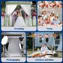 Pipe and Drape Backdrop Stand, 10x10ft Heavy Duty Adjustable Backdrop Frame with Metal Base, Background Holder for Parties Photography Wedding Photoshoot Decoration