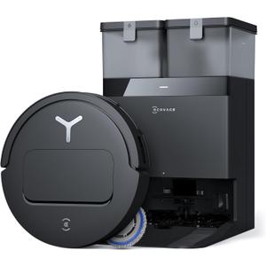 ECOVACS DEEBOT T50 PRO Omni Robot Vacuum and Mop, 3.19 Ultra-Slim, 15,000Pa Suction, ZeroTangle 2.0, TruEdge Edge Cleaning, AIVI 3D Obstacle Avoidance, Auto Mop Wash & Dry, Self-Emptying (Black)