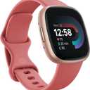 Fitbit Versa 4 Fitness Smartwatch with Daily Readiness, GPS, 24/7 Heart Rate, 40+ Exercise Modes, Sleep Tracking and more, Pink Sand/Copper Rose, One Size (S & L Bands Included)