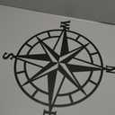 11 Inches Metal Decorative Nautical Compass Wall Decor, Living Room Bedroom Office Porch Garden Patio Signs Wall Hanging Art Beach Theme Home Decoration (Black)