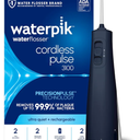 Waterpik Cordless Pulse Rechargeable Portable Water Flosser for Teeth, Gums, Braces Care and Travel with 2 Flossing Tips, Waterproof for Shower, ADA Accepted, WF-20 Blue.