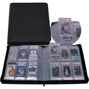 Rayvol PSA Slab Binder, Holds 72 PSA Slabs, 6-Pocket Graded Card Binder for PSA, CGC, CSG, FGS and FCG Slabs, Black, PSAbinder672W