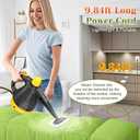 Handheld Steam Cleaner - 275°F High-Temp Fast Heating Multi-Surface Steamer for Cleaning, 100% Chemical-Free Pet Safe Portable Steam Cleaner for Home/Bath/Window/Car Detailing/Couch/Grout(Yellow)