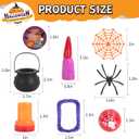 24 Pack Prefilled Plastic Witch Cauldron Toys for Halloween Party,192 PCS Halloween Party Favors for Kid as School Classroom Prizes & Trick or Treats Gifts