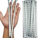 50-Pcs Galvanized Landscape Stakes, 10-Inch Length, 0.7 Inch Extra Large Top, Spiral Metal Anchoring Spikes, for Paver Edging, Weed Barrier, Camping Tent, More