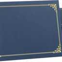 SUNEE Certificate Holders(Navy Blue, 50 Packs), Diploma Covers Gold Foil Border, for Letter Size 8.5x11 Certificates, Cardstock, Document Papers