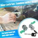 X AUTOHAUX 1 Pair Door Lock Cylinder Set w/ 2 Keys for Ford F150 F250 F350 F450 Explorer Expedition for Ranger E150 E250 E350 for Lincoln Front Left Right Door Lock Tumbler NO. 7C3Z1521990A