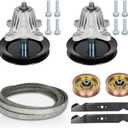 42" Deck Rebuild Kit Fit for Cub Cadet LTX1040 LTX1042 RZT-42, 2 spindles 918-04822 618-04822 618-04889, 2 Idlers 753-08171 756-04129B, 1 Deck Belt 954-04060 754-04060