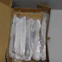 Rergy 10 Pack 5 Inch Brushed Nickel Cabinet Pulls Solid Heavy Duty Zinc Alloy Kitchen Handles Silver Cabinet Handles Dresser Drawer Pulls Modern Hardware for Bedroom, Cupboard, Dresser (5in(128mm)hole center (Pull))