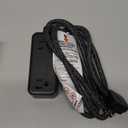 GE Flat Plug Power Strip Extension Cord with USB Ports, Travel Power Strip with 2 Outlets 3 USB Ports, Cruise Ship Essentials, 6 Ft Braided Small Extension Cord Flat Wall Plug, ETL Listed Black, 82586