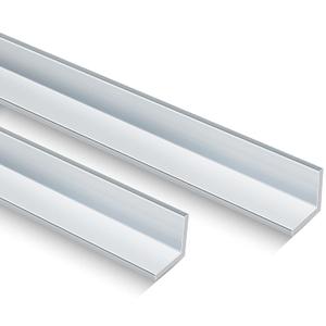 Blulu 2 Pieces 3/4in x 3/4in Aluminum Angle – 6063 Aluminum Angle Stock, Structural & Architectural Use for Frames, Railings, Corner Guards(24" Long X 3/4" Wide X 1/8" Thick)