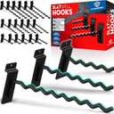 [Upgraded] Slatwall Hooks with Multi Size, Heavy Duty Steel, Firmly & Durable, 30LBS Load- Bearing Capacity, Tool Hanging for Slatwall of Store, Garage, Display Hooks for Retail