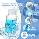 Tatuo 12 Pcs 2oz 60 ml Plastic Sample Bottles with Screw Cap, Liquid Containers with Lid for Lab Reagent Sample Medicine Pill Water Storage, Travel Bottles(Clear,Wide Mouth-Dark Scale)