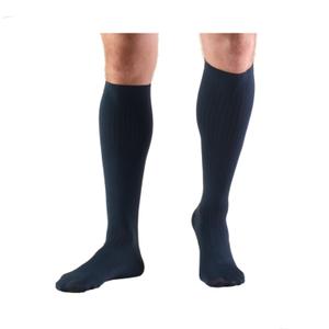 Truform Compression Socks, 8-15 mmHg, Men's Dress Socks, Knee High Over Calf Length, Navy, X-Large