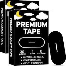 Black Premium Tape (60 Pack)  Pain Free Removal, Hypoallergenic, Latex Free & Gentle On Skin  Skin Friendly Adhesive Cotton Tape