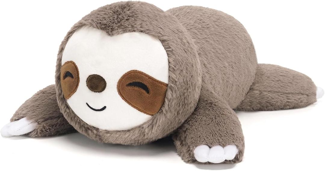 SQEQE Weighted Stuffed Animals Sloth Plush, Weighted Sloth Stuffed Animals Plushies, Soft Pillow Toy for Kids Adults, Valentines Gifts, Birthday Presents 13.8 Inch, 1.7 Lbs