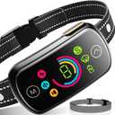 Bark Collar Seepark AI Professional Bark Collar for Large Medium Dogs, Smart Dog Bark Collar with Adjustable Beep Vibration Shock and Sensitivity with Replacement Strap01 (Black)