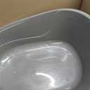  Cat Litter Box, 20" x16", Large, Plastic, Grey, Oval