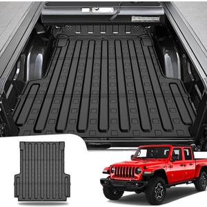 AOMSAZTO Truck Bed Mat for 2020-2025 2026 Jeep Gladiator JT 5FT All Weather Protection Non-Slip TPE Trunk Bed Liner for 2020 2021 2022 2023 2024 2025 2026 Jeep Gladiator Accessories.
