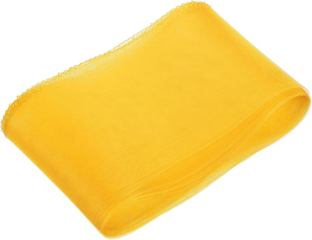 MECCANIXITY 10 Yards Stiff Horsehair Braid 6 Inch Wide for Polyester Boning Sewing Wedding Dress Dance Formal Dress Accessories, Deep Yellow