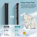 2 x CoBak Lightweight Stand Case for 7" Kindle Paperwhite 12th Gen 2024 and Kindle Colorsoft with Right Hand Strap - Compatible with iPhone MagSafe, for Samsung/Belkin/Anker Wireless Charging Pads (Flower Sea)