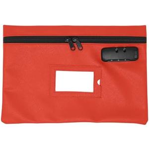 GIDABRAND Medicine Bag with Lock | 12x8 Inch Med Bag | Medication Bag for Traveling | Small Medication Travel Bag | Kids Medicine Bag | Pills Locking Zipper Pouch Storage Case Organizer (Red)
