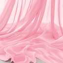 Horbaunal Light Pink Chiffon Fabric by The Yard, 10 Yard Continuous Sheer Fabric 59" Wide Soft Draping Fabric for Wedding Arch Draping Party Backdrop DIY Sewing