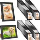 Set of 50 Picture Frame Bulk Photo Frames Wall Mounting Simple Photo Frames Multi Picture Frames for Wall or Tabletop, Black